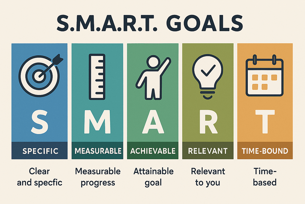 An infographic illustrating the meaning of the S.M.A.R.T Goals Acronym